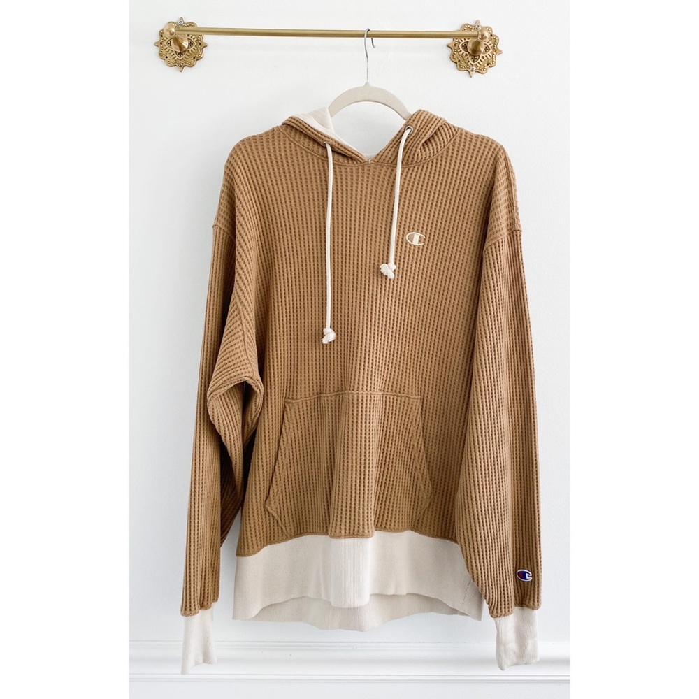 Champion Tan and Cream Hoodie
